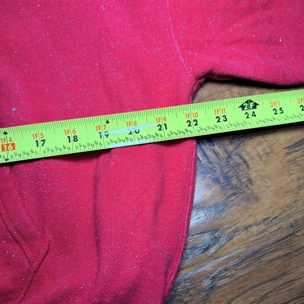 PINK Victoria's Secret Red Fleece Quarter Zip Sweatshirt Love Pink S glitter